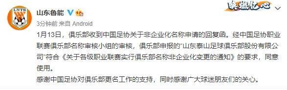 
官宣！中国足球4冠王更名过审 叫了23年的“鲁能队”正式消失|3377app(图6)